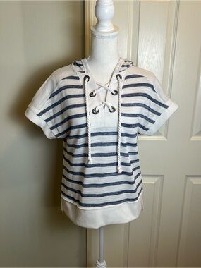 CATO Lightweight Striped Nautical Top/Hoodie